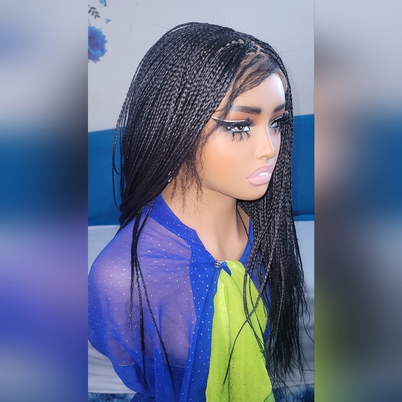 🔥 100% Handmade Full Lace Micro Braided Wig | 34” | Heat Safe | Lasts 2–5 Yrs | - Picture 10 of 17